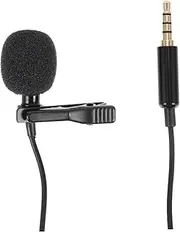 LALADEFIEE Clip-on Microphone 1.5m Cable Lapel Mic for Recording Singing Interviews for Smartphones Tablets Pcs Material No Battery Needed