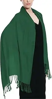 [Glory Max] Women Large Soft Silky Pashmina Shawl Wrap Scarf in Plain Solid Colors