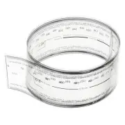 Film Flexible Ruler 50cm 0.1mm Scale with R Angle 1 Pcs Transparent