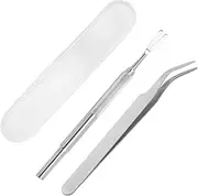 2 Pcs Tick Remover Tools for Dogs,Tick Tweezers for Humans,Tick Removal Tool Human,Stainless Steel Dog Tick Remover Tool,Tick Tool with Box,Tick Remover for Cats Humans Dog,for Home,Pet Shops