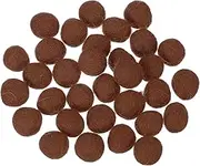 uxcell 30 Pcs Wool Felt Balls Beads, 0.6 Inch Felt Pom Poms for Crafts, Handmade Pompoms Bulk Small Bead for Nursery Handicrafts and DIY Art Decoration, Brown