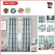 Elegant Geo Trellis Blackout Curtains - Thermal Insulated Set of 2 Panels