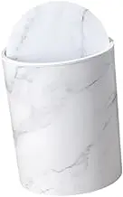 Generic Bathroom Trash Can Kitchen Trash Container, Paper Basket Waste Bin Garbage Container Swing Lid Garbage Can, White