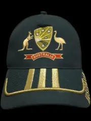 *NEW W TAGS* Adidas Cricket Australia Cap 2009 Green & Gold OSFM ODI Cap