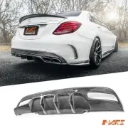 Carbon Rear Bumper Diffuser Bodykit for Mercedes-Benz C W205 AMG Pack & C43 C63