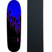 Powell Peralta Skateboard Deck Hotrod Flames Blue/Blk Old School Reissue, grip