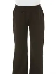 Black Fleecy Bootleg Pants