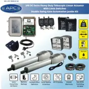 Extra Heavy Duty 24V Double Linear Gate Opener & Closer for Double Gates