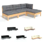 Garden Lounge Set Outdoor Sofa Furniture Wooden Patio Setting 4 Piece vidaXL