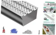 Gutter Guards 5 Inch, 64pcs 40" Leaf Filter Gutter Protection Mill Finish