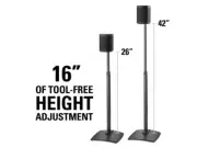 SANUS Premium Adjustable Wireless Speaker Stand for SONOS ONE