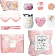 Self-Care Set for Women,Recovery Kit for Women | with Flannel Blanket, Luxury Relaxation Set for Mom Her Friends Sister Wife Mother's Day