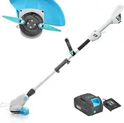 Swift 40V Cordless Whipper Snipper 25cm Cutting Width Grass Trimmer Lightweight Adjustable Top String Trimmers/Edger with Battery and Charger