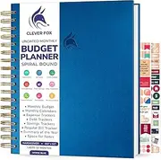 Clever Fox Budget Planner – Coiled Budget Book with Colorful Pages, Monthly Financial Planner, Budgeting Organizer & Expense Tracker Notebook, Finance Journal, 8.5x9.5″ Hardcover – Mystic Blue