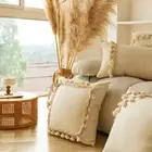 Ethnic Pillowcase Throw Pillowslip Cushion Pillow Cover Tassels Bedding Retro