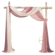 10 Meters Wedding Arch Drape Fabric Sheer Chiffon Tulle Curtain Draping Backdrop