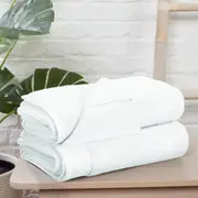 Bedding King 100% Pure Egyptian Cotton Bath Towel - White