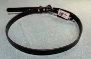 NEW Small Ladies Perris Leather Black 3/4" Bridle Leather Creased Belt
