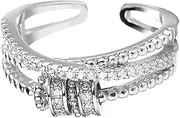 Yardwe Decompression Rotating Beads Finger Ring for Anxiety Relief Portable Stress Ring for Men Women Unique Anxiety Jewelry for Mood Regulation Compact Design