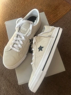 Converse One Star Pro Ox - (egret/white/black) Men’s 6.5 (172950C) New
