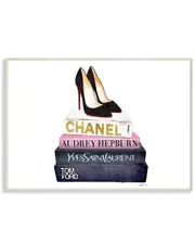Stupell Glam Fashion Book Set Black Pump Heels by Amanda Greenwood 13" x 1" x 19" NoColor