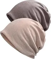 [WULIQIUQIU] Womens Chemo Beanie Hat Cancer Cap Stretch Slouchy Turban Headwear