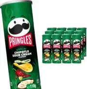 Pringles Sizzlin' Chipotle Sour Cream Potato Chips, 12 Pack (12X118G)