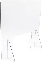 MINAOLULUS Sneeze Guard Protective Shield Barrier for Desktop Freestanding Partition Screen Divider Sturdy High Transparency Easy to Clean for Offices Reception Desks and Cashier Counters