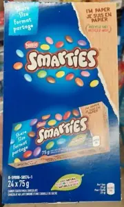 Nestle Smarties King Size 24ct 75g/2.64oz {Imported From Canada}