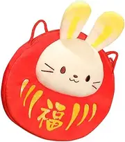 Kisangel Rabbit Wallet Red Mini Purse Plush Red Envelope 2023 New Year Spring New Year Money Bag Bunny Bag Stuffed Bunny Mini Plushies Present Animal Purses Pp Cotton