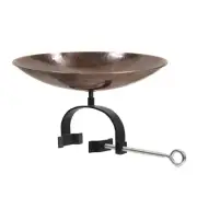 ACHLA Burnt Copper Birdbath Over Rail Bracket, Burnt Copper - BCB-01-OR2