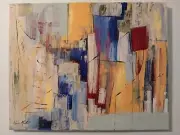 Original Abstract Acrylic Painting On Canvas "Excuse Me, I Have Something To Say
