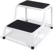 Duwee 2 Step Stool Step Ladder, Steel Step Ladder with Anti-Slip Wide Pedal, ...