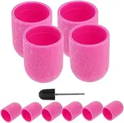 1 Set Nail Sand Cap Pedicure Tool Sanding Cap Nail Polisher Caps Nail Drill Bits Manicure Grinding Head Manicure Polishing Cap Nail Salon Tool Nail Art Polishing Cap Manicure Tool