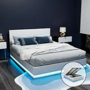 Henley LED Storage Double Bed Frame White