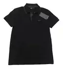 Boss Hugo Boss Men's Black Firenze 33 Tipped Short Sleeve Polo Shirt