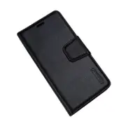 For Apple iPhone 14 Pro Max Case, Hanman Wallet Leather Flip Magnetic Stand Case Cover (Black)