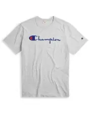 24A28 Champion CEM972 Men's Basic Script Tee LG Oxford Gray