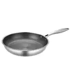 Non-coated Frying Pan Stainless Steel NonStick Pan Gas Induction Cooker