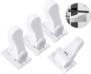 Door Lever Child Proof - Baby Proofing Door Handle -Toddler Safety Doorknob Latch for Toilet Facuet Handle - No Drilling Install - Easiest Use (White -4 Count)