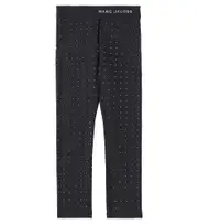 [Marc Jacobs Kids] Marc Jacobs Kids Embellished cotton-blend leggings Y 8 black