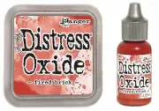SPECIAL BUNDLE Ranger Tim Holtz Distress Oxide Ink Pad FIRED BRICK + Reinker