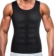 [HSQSMWJ] Men Compression Elastic Body Vest Slimming Vest Tummy Control Tank Top