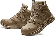 [SYLPHID] Steel Toe Shoes for Men High top Steel Toe Sneakers for Women Work Boots with Air Cushion Safety Footwear