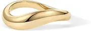 [PAVOI] 14K Gold Plated Wavy Stackable Ring for Women | Twisted Wave Band | Delicate Eternity Rings