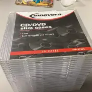 NEW Innovera Slim CD Case Clear 25/Pack IVR-85825 Sealed