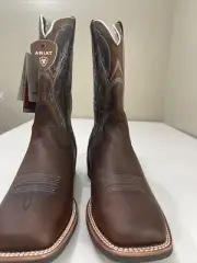 ARIAT QuickDraw Western Boot BROWN OILED ROWDY Size 12