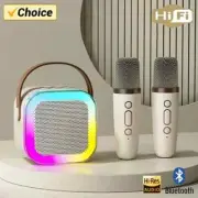 Bluetooth Karaoke Machine Portable PA Speaker System with 2 Wireless Microphones