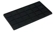 2 Black 24 Slot Pendant Jewelry Showcase Display Tray Inserts