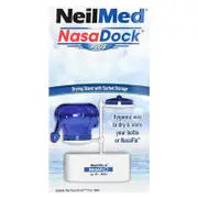NeilMed, NasaDock® Plus, Drying Stand with Sachets Storage, White, 1 NasaDock® Plus Stand